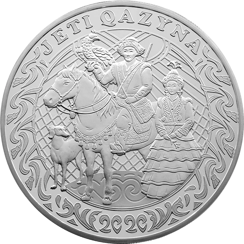 JETI QAZYNA (Семь сокровищ) 5000 тенге - Аверс
