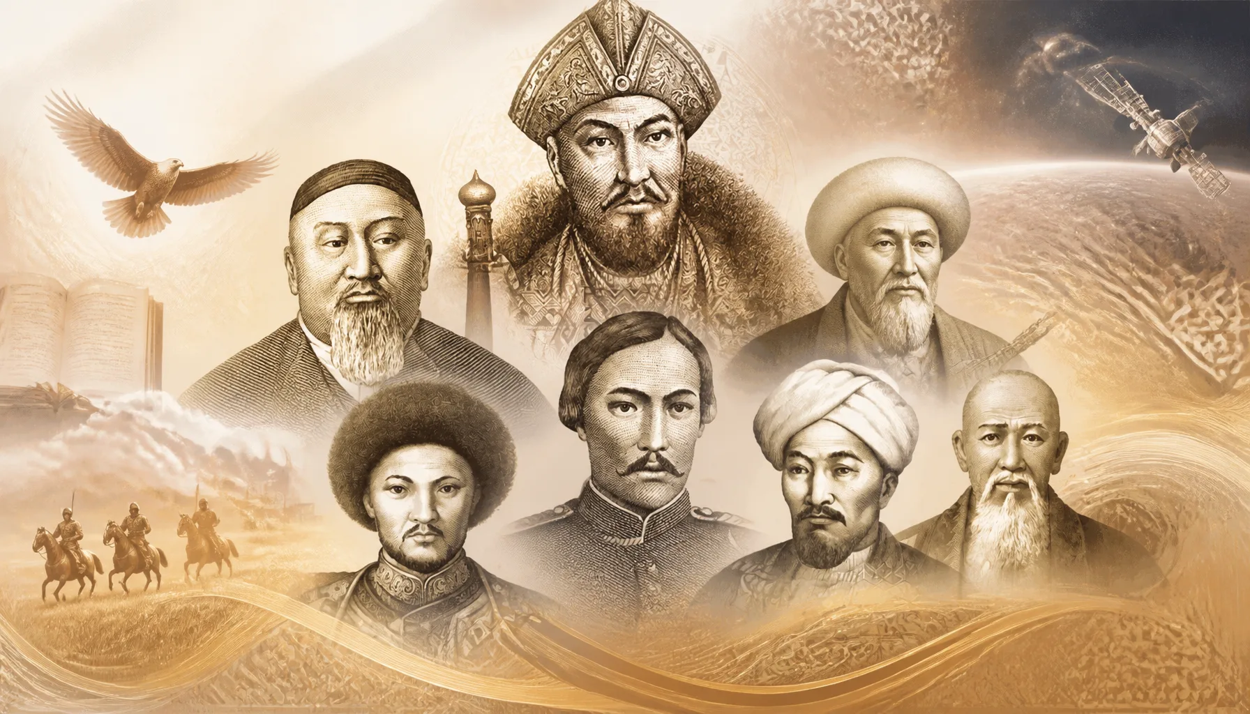 ПОРТРЕТЫ НА БАНКНОТАХ - КАЗАХСТАН